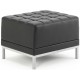 Infinity Black Bonded Leather Cube